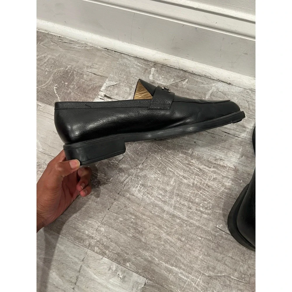 Salvatore Ferragamo Men 9.5 EEE Black Leather Gancini Bit Loafers Italy UH 42062